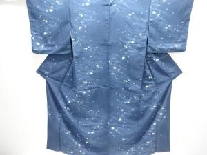 波に花笹模様小紋着物